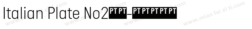 Italian Plate No2常规字体转换